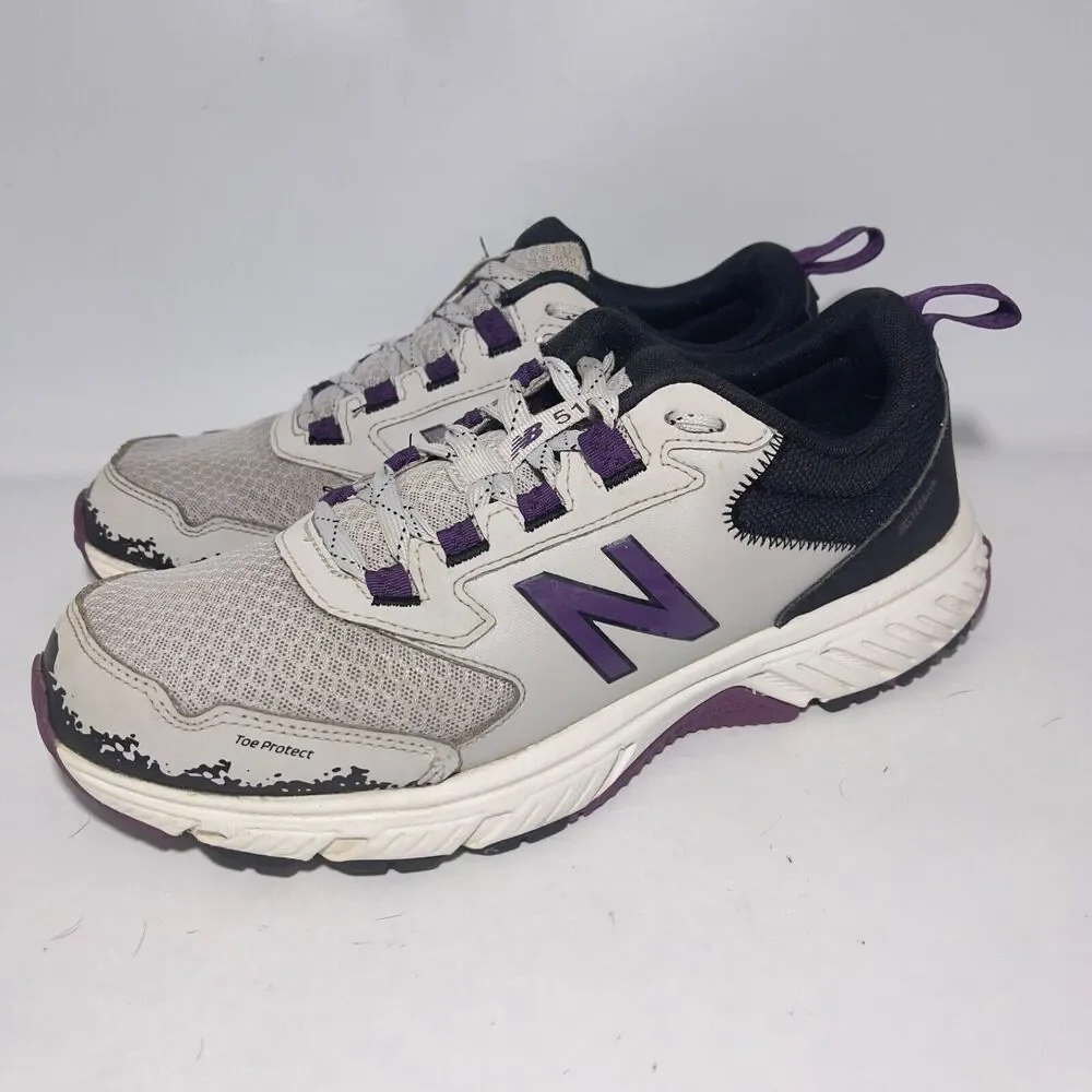 New Balance Women's 510 V5 Trail Running Shoes Gray/Purple WT510LG5 Size 10 - Picture 3 of 14